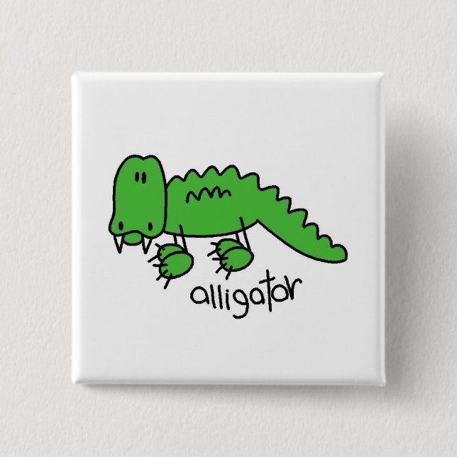 Alligator Tshirts and Gifts 15 Cm Square Badge (Front)