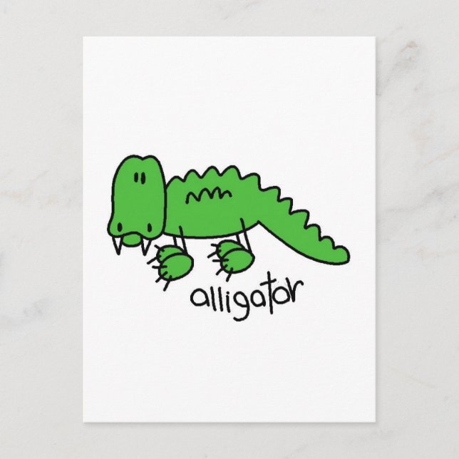 Alligator Tshirts and Gifts Postcard (Front)