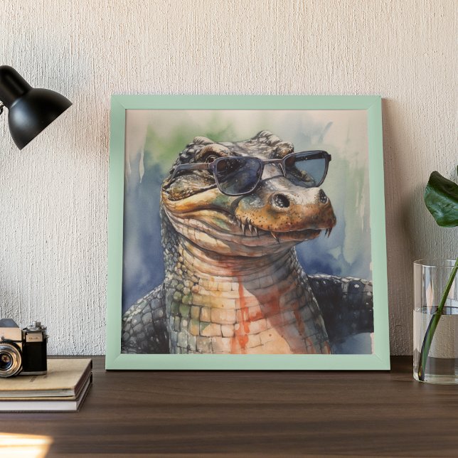 alligator wearing sunglasses poster (Creator Uploaded)