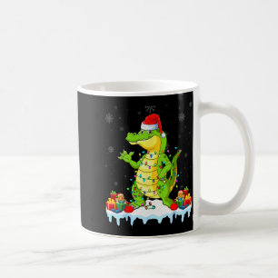 Alligator Wearing Xmas Lights Santa Hat Alligator  Coffee Mug
