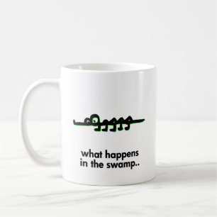 Alligator what happens in the swamp coffee mug
