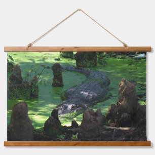 Alligator Wildlife Nature Swamp Photography Hanging Tapestry
