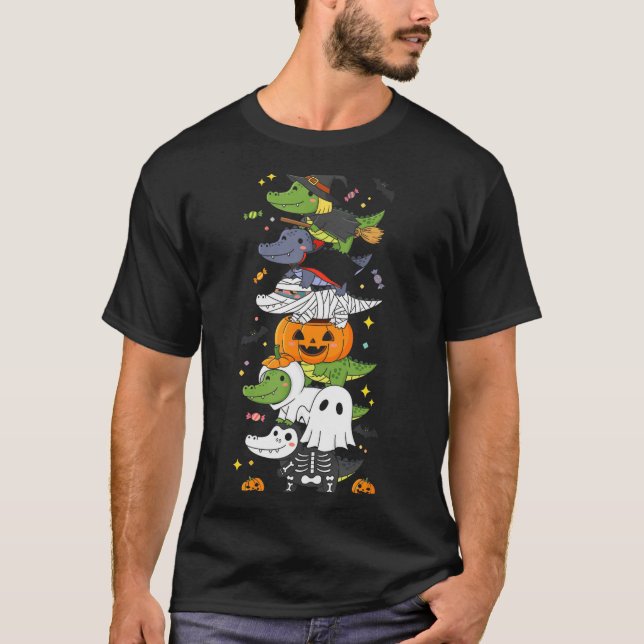 Alligator Witch Vamre Ghost Halloween Kids Mens Wo T-Shirt (Front)