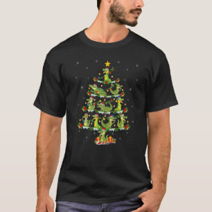 Alligator  Xmas Lights Alligator Christmas Tree T-Shirt
