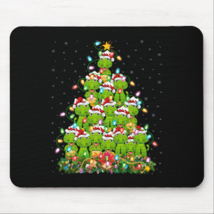 Alligator Xmas Tree Lighting Santa Alligator Chris Mouse Pad