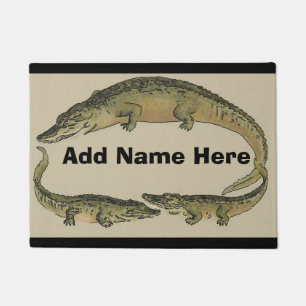 Alligators add name or address doormat