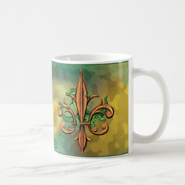 Alligators and Fleur-de-lis Coffee Mug (Right)