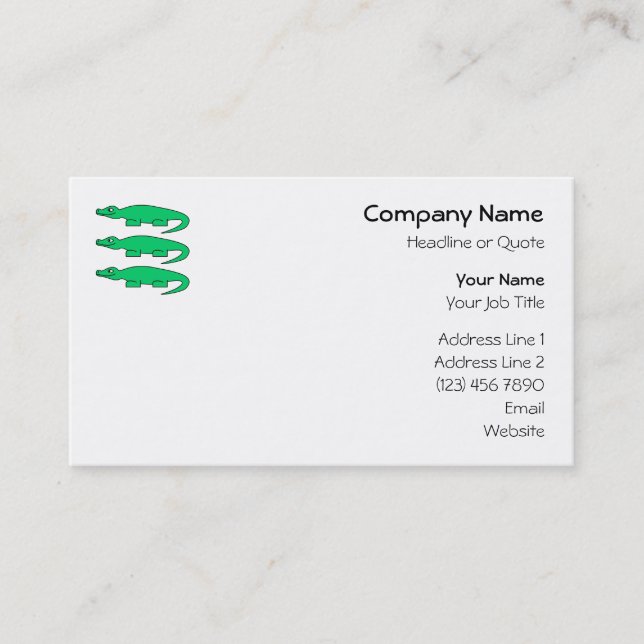 Alligators. Business Card (Front)