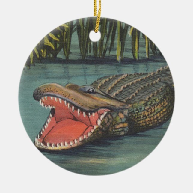 Alligators Ceramic Ornament (Front)