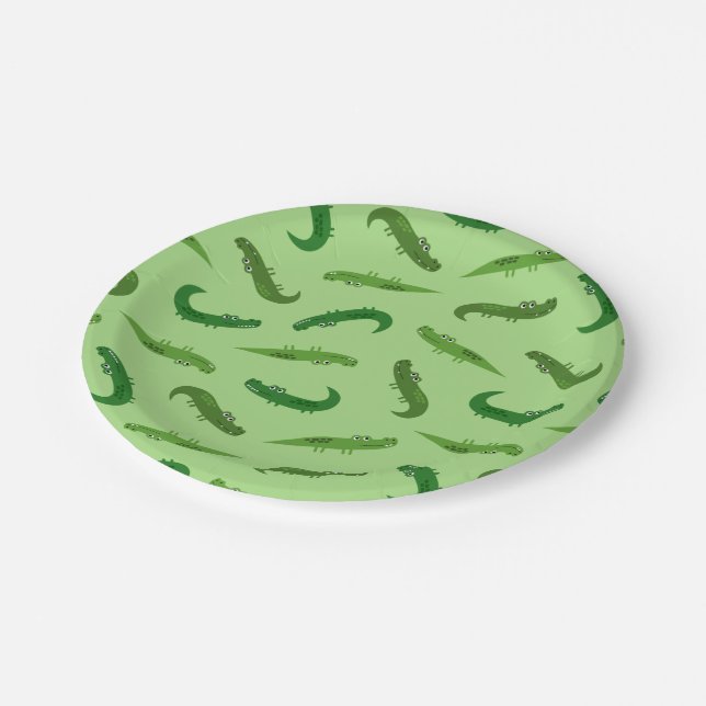 Alligators Paper Plate (Angled)