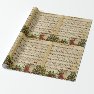 Allin Grey "JOLLY OLD ST. NICHOLAS" Vintage Wrapping Paper