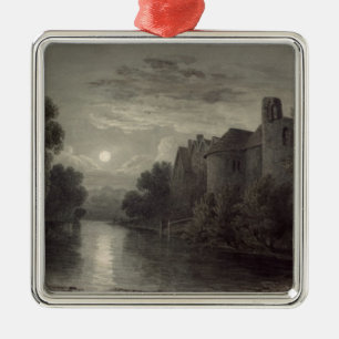 Allington Castle, near Maidstone, Kent; Moonlight Metal Ornament