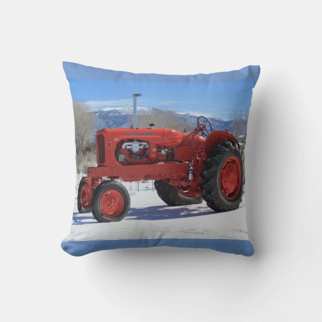 Allis Chalmers WD45 1955 Tractor In Snow Pillow (Front)