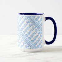 Allison Blue Style 15 oz Ringer Mug