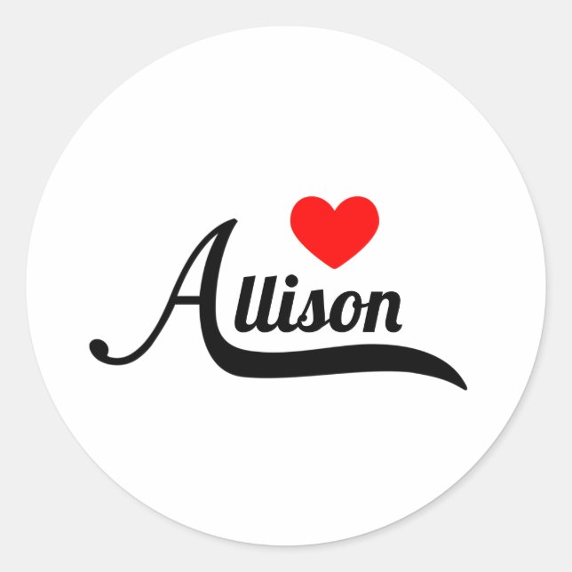 Allison Classic Round Sticker (Front)