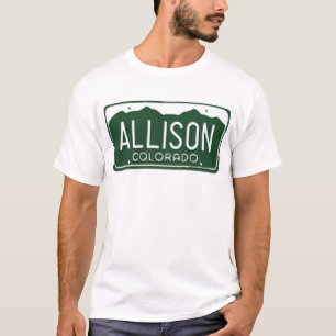 ALLISON Colorado License Plate T-Shirt