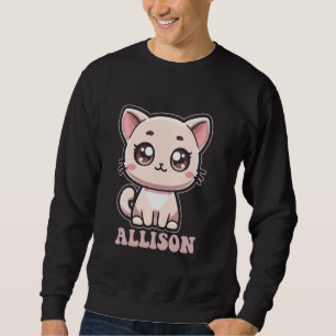 Allison Cute Kitty Cat Design for Girls Name Allis Sweatshirt