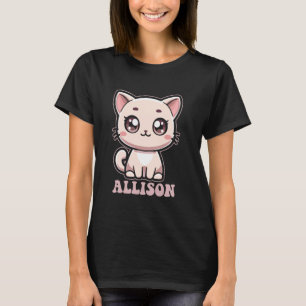 Allison Cute Kitty Cat Design for Girls Name Allis T-Shirt