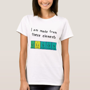 Allison periodic table name shirt