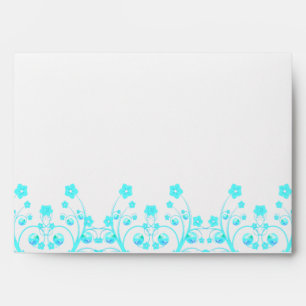 Allison Rachel 5x7 Bat Mitzvah Wedding Blue Pearls Envelope