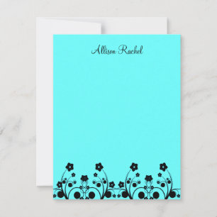 Allison Rachel Flowers & Pearls Tall Thank You Card