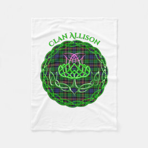 Allison Scottish Tartan Celtic Thistle Fleece Blanket