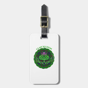Allison Scottish Tartan Celtic Thistle Luggage Tag