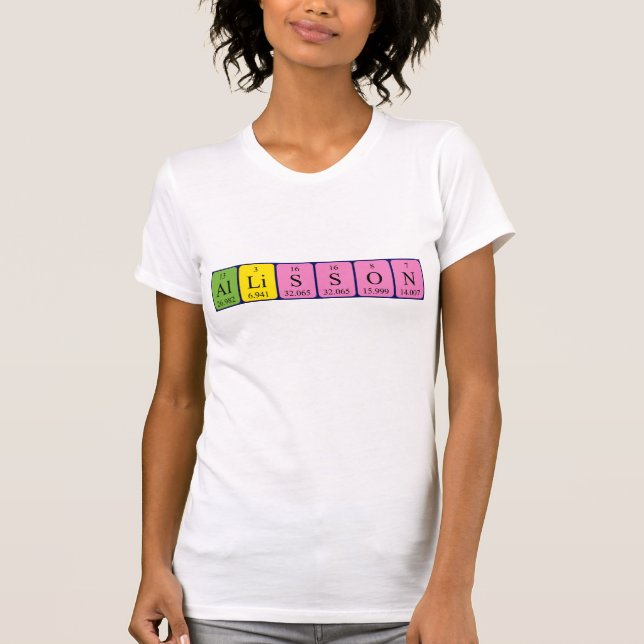 Allisson periodic table name shirt (Front)