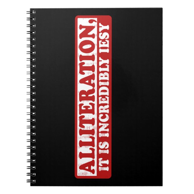 Alliteration funny creative writing notebook (Front)
