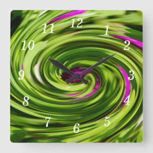 Allium Abstract Wall Clock