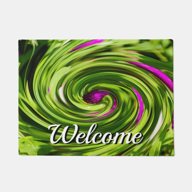 Allium Abstract Welcome Doormat (Front)