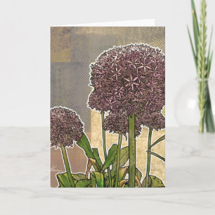Allium Blossoms Greeting Cards