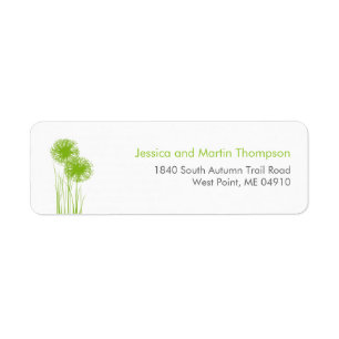 Allium in Grass Personalised Return Address Labels