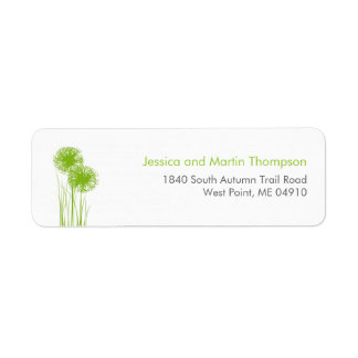 Allium in Grass Personalised Return Address Labels