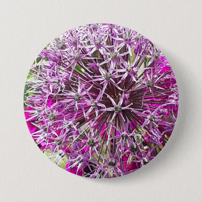 Allium & Summer Flowers  7.5 Cm Round Badge (Front)