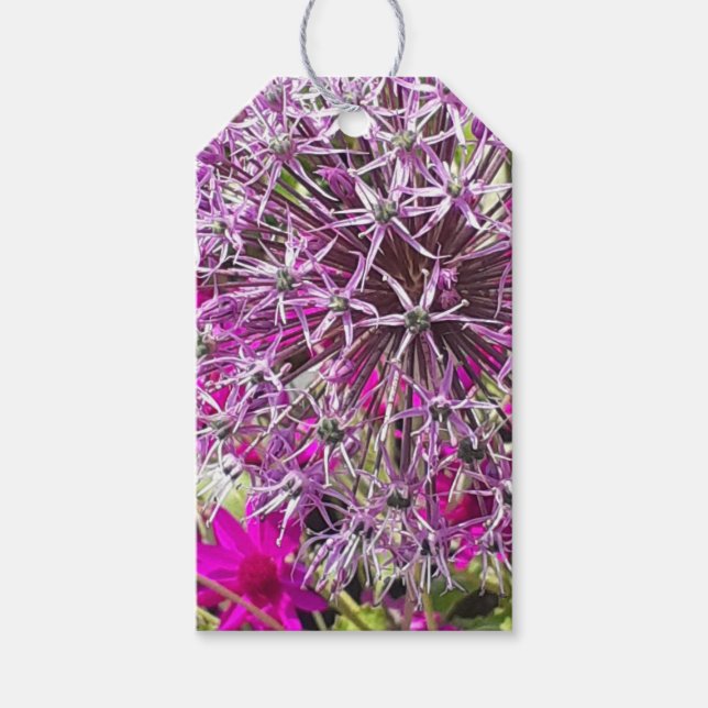 Allium & Summer Flowers   Gift Tags (Front)
