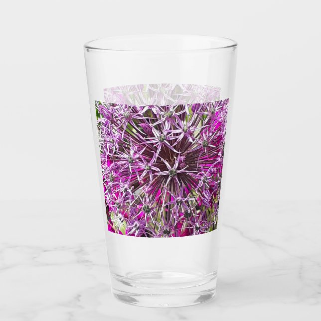 Allium & Summer Flowers  Glass (Front)
