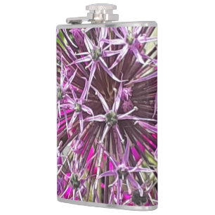 Allium & Summer Flowers  Hip Flask