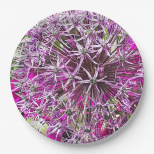 Allium & Summer Flowers Paper Plate