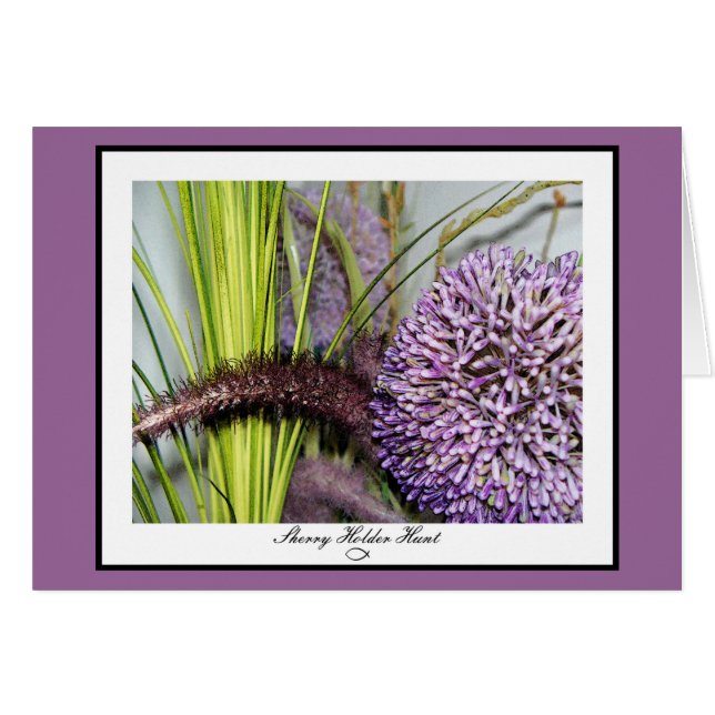 Allium Watercolor Card (Front Horizontal)