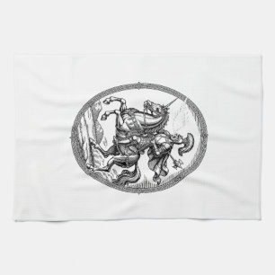 Alloces The Fire-Breathing Marshal Tea Towel