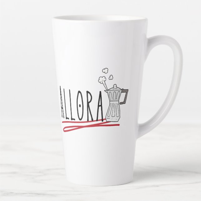 Allora and Moka Espresso Maker Latte Mug (Right)