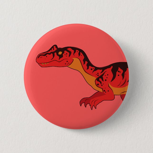 Allosaurus 6 Cm Round Badge (Front)