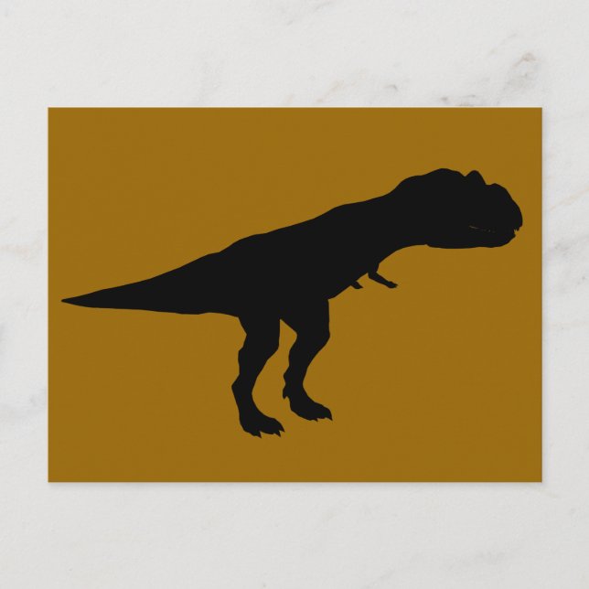 Allosaurus Dino Dinosaur Silhouette Postcard (Front)