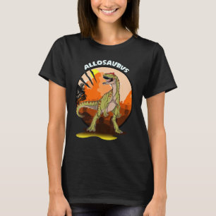 Allosaurus Dinosaur With Background T-Shirt