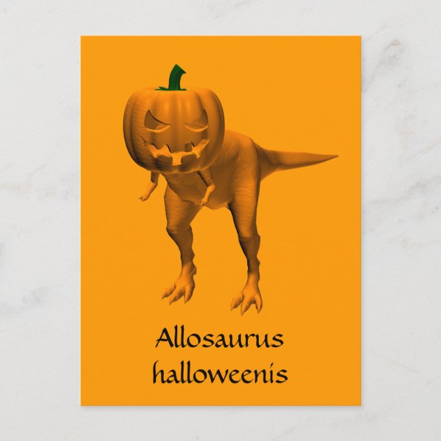 Allosaurus halloweenis postcard (Front)
