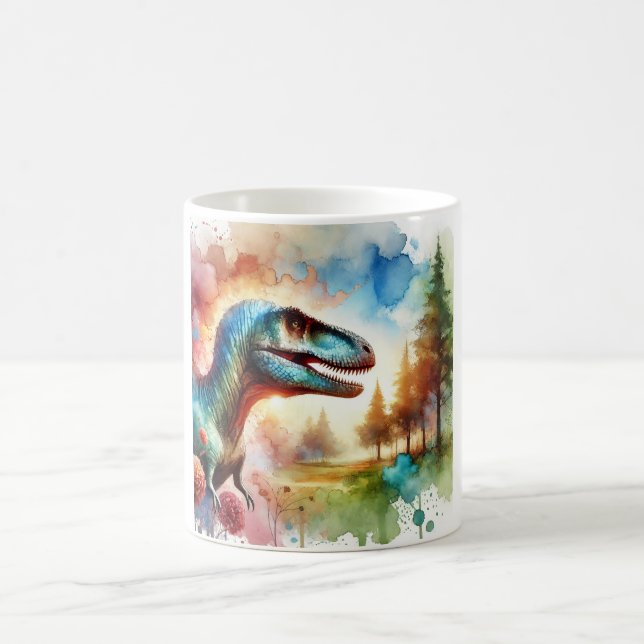 Allosaurus Majesty 100724AREF112 - Watercolor Coffee Mug (Center)