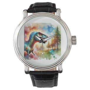 Allosaurus Majesty 100724AREF112 - Watercolor Watch