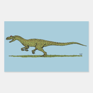 Allosaurus Rectangular Sticker