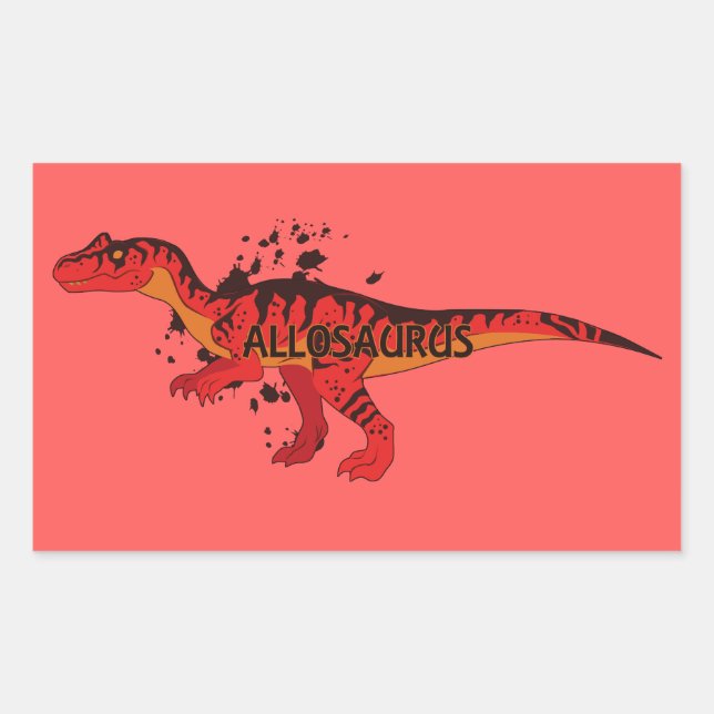 Allosaurus Rectangular Sticker (Front)